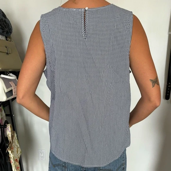 Blue gingham tank - Picture 3 of 3